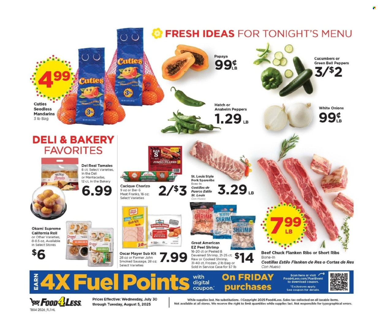 Food 4 Less ad - 07/30/2025 - 08/05/2025. Page 4