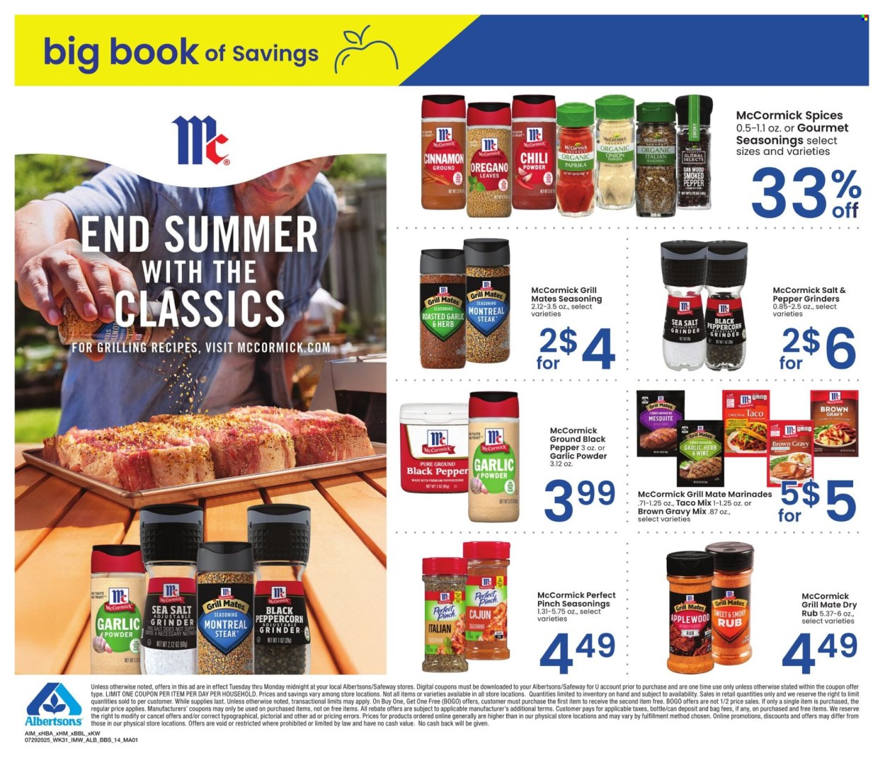 Albertsons ad - 07/29/2025 - 08/25/2025. Page 14