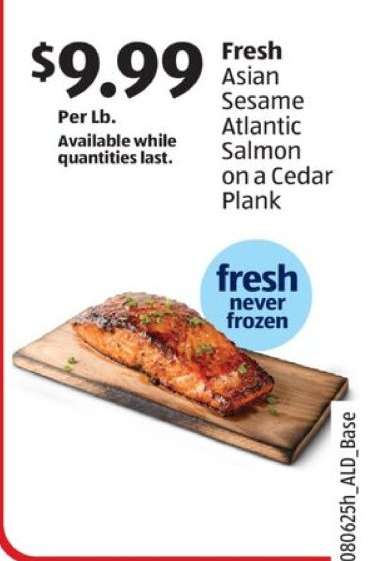Fresh Asian Sesame Atlantic Salmon on a Cedar Plank