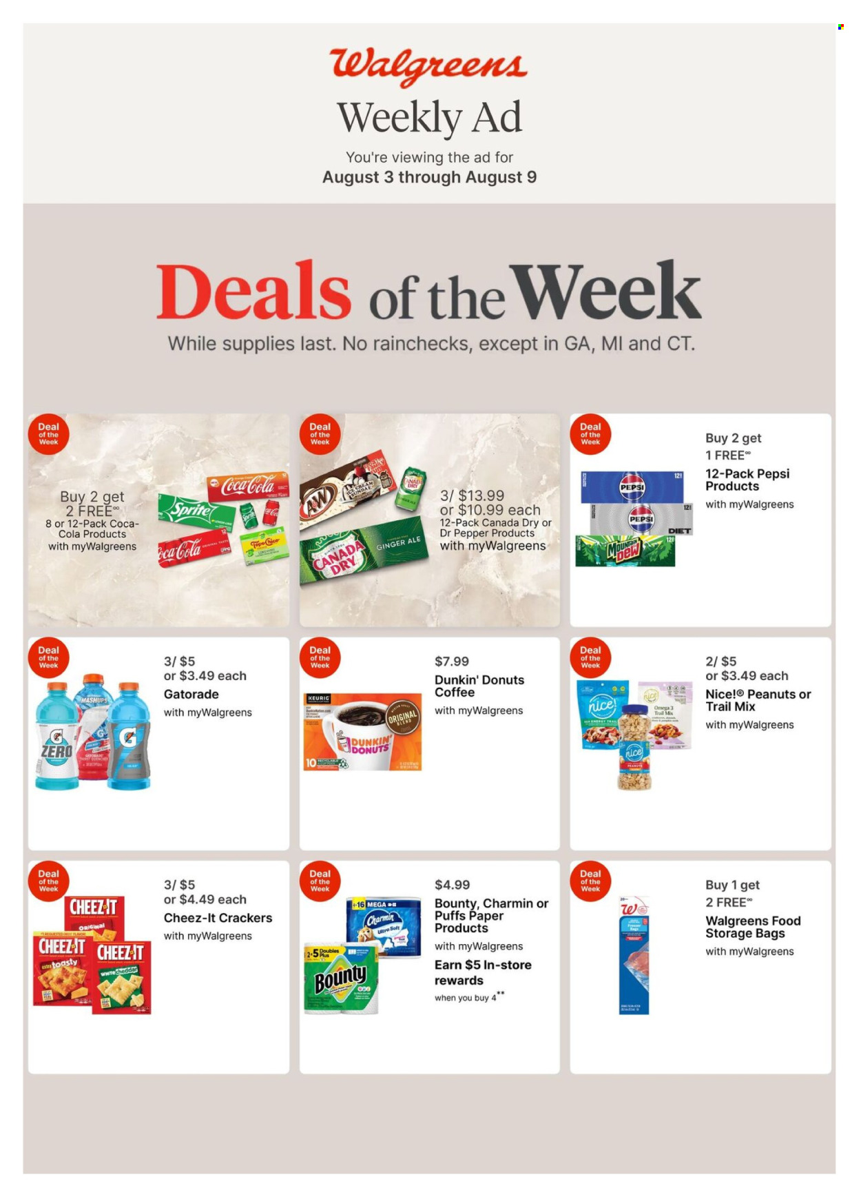 Walgreens ad - 08/03/2025 - 08/09/2025. Page 1