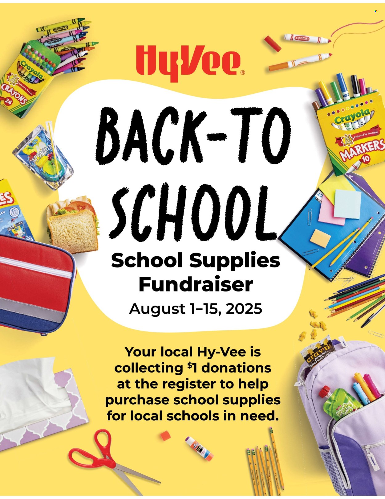 Hy-Vee ad - 08/01/2025 - 08/15/2025. Page 1
