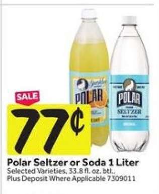 Polar Seltzer or Soda 1 Liter