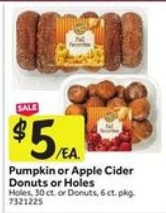 Pumpkin or Apple Cider Donuts or Holes