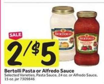 Bertolli Pasta or Alfredo Sauce