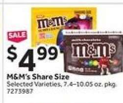 M & M' s Share Size