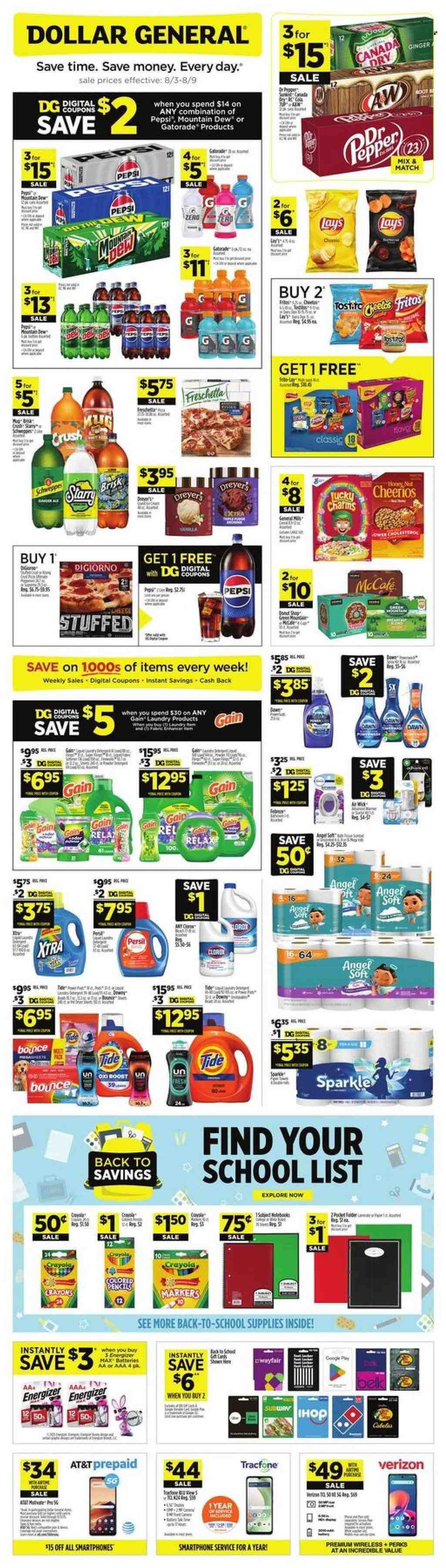 Dollar General ad - 08/03/2025 - 08/09/2025. Page 1