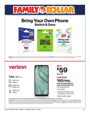 Family Dollar Flyer - 08/01/2025 - 08/31/2025.