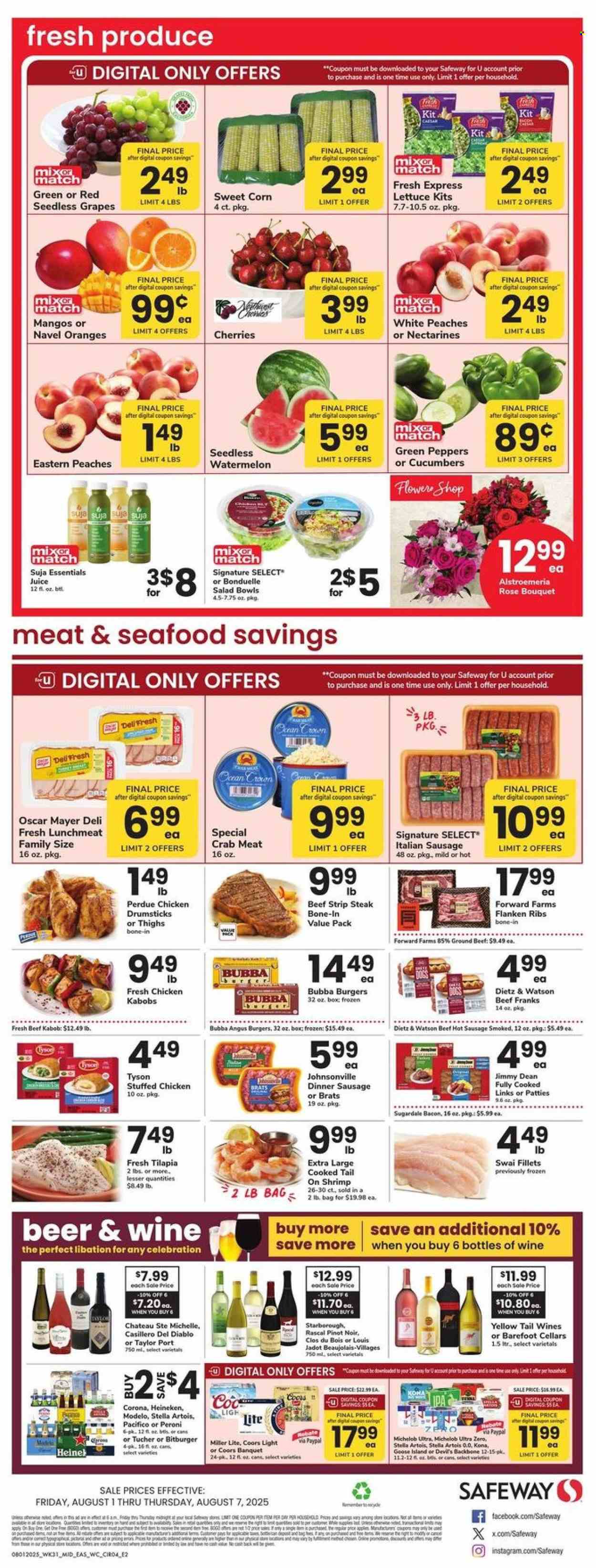 Safeway ad - 08/01/2025 - 08/07/2025. Page 4