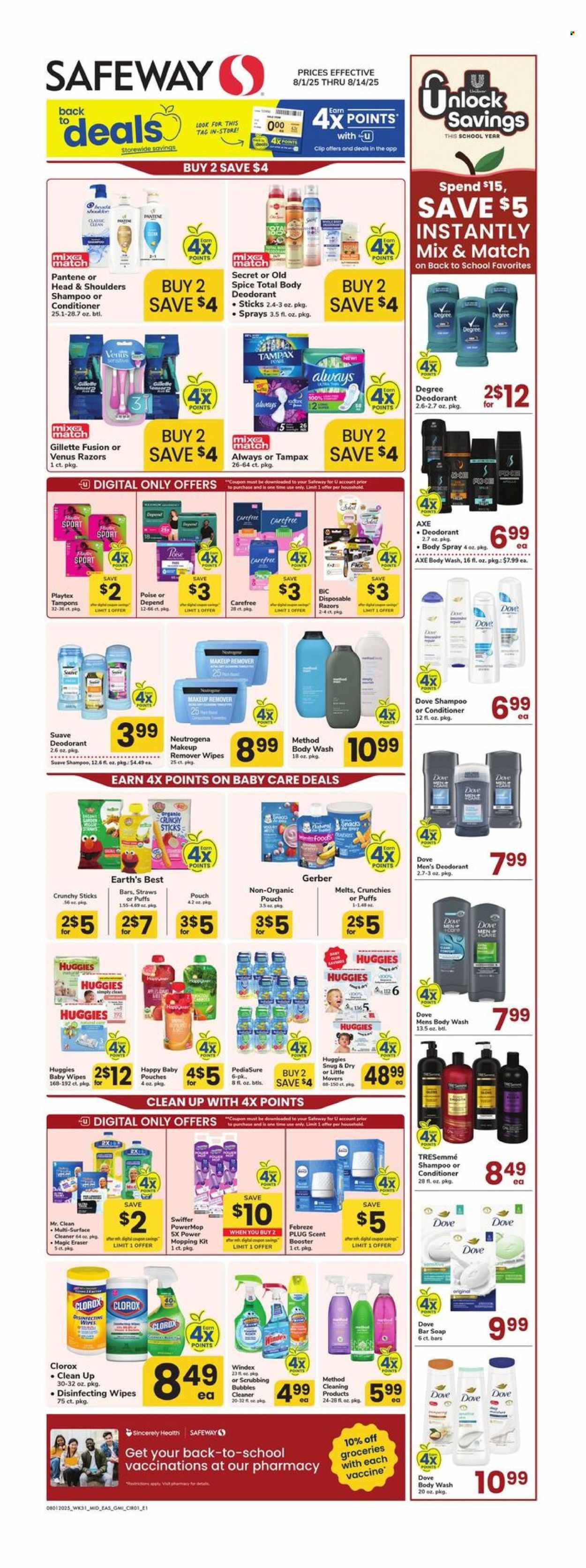 Safeway ad - 08/01/2025 - 08/14/2025. Page 1