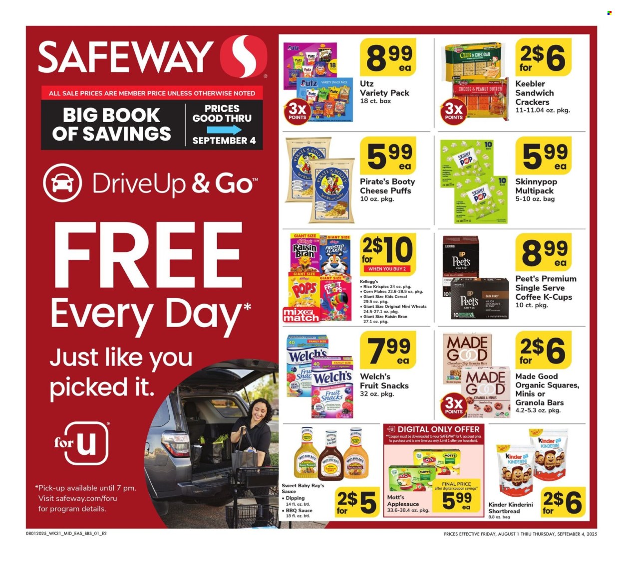 Safeway ad - 08/01/2025 - 09/04/2025. Page 1