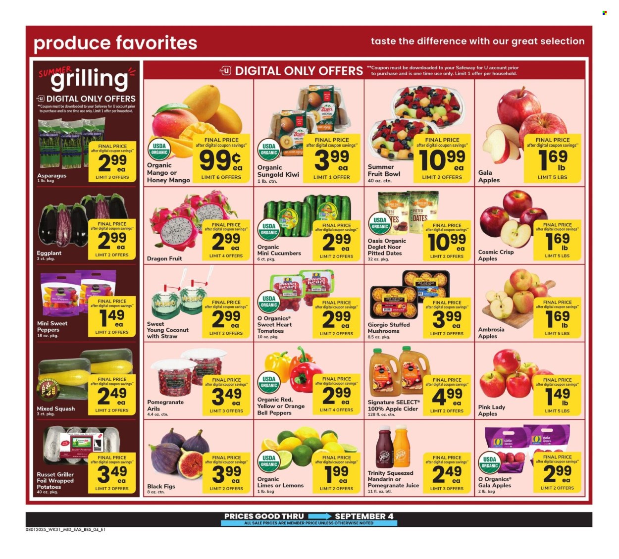 Safeway ad - 08/01/2025 - 09/04/2025. Page 4