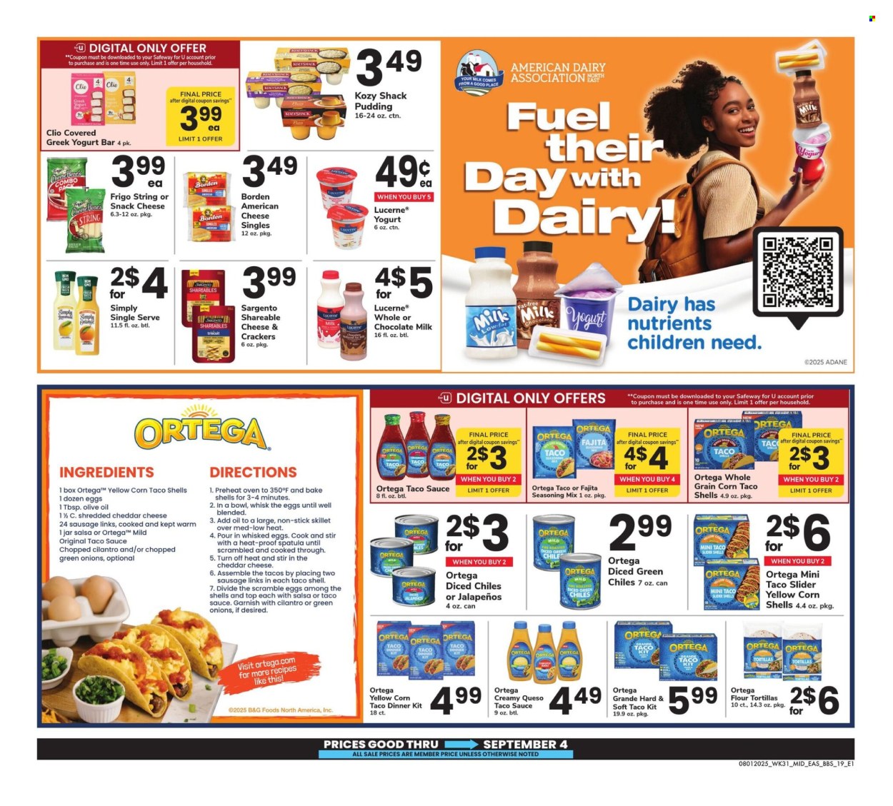 Safeway ad - 08/01/2025 - 09/04/2025. Page 19