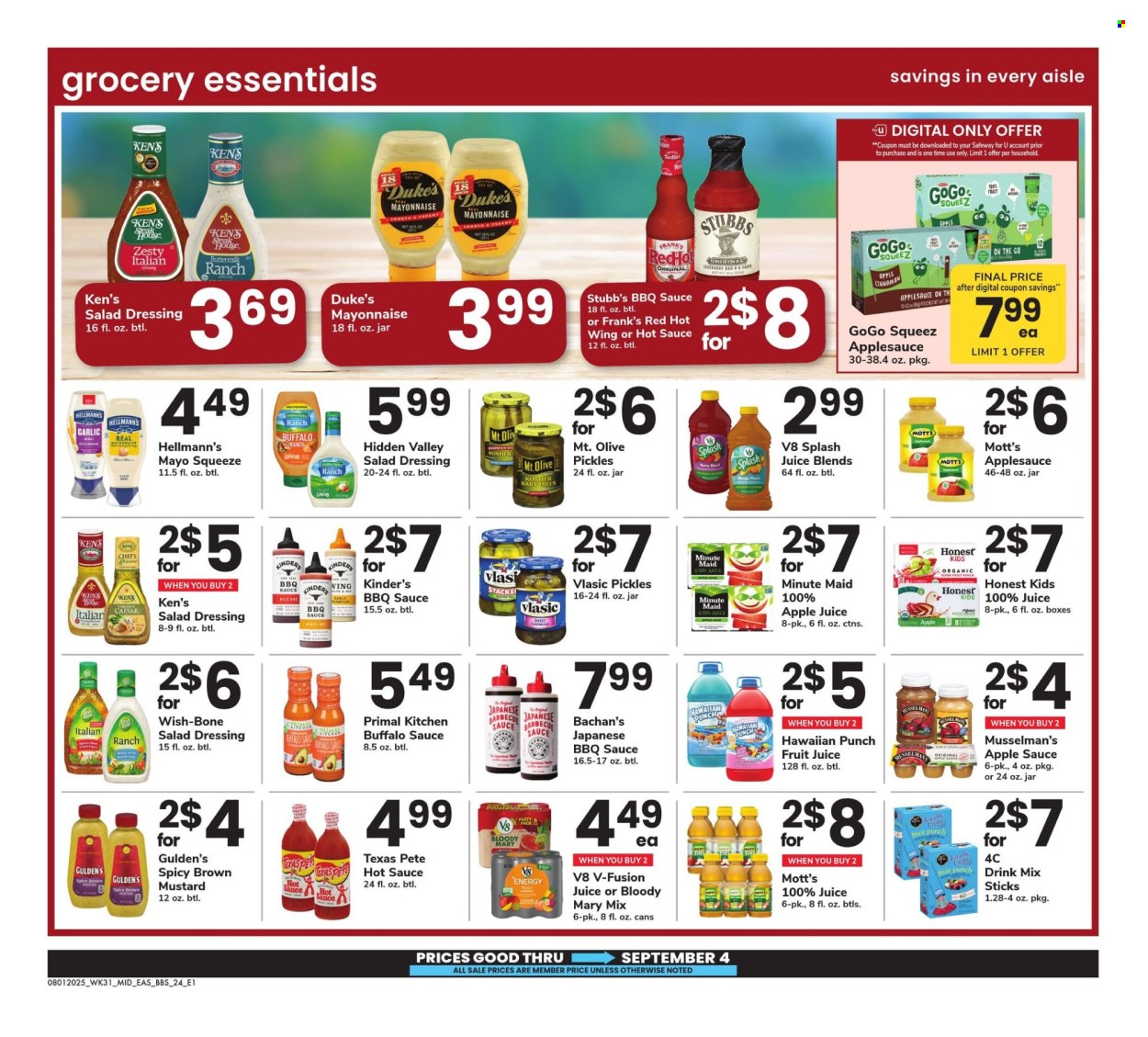Safeway ad - 08/01/2025 - 09/04/2025. Page 24