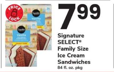 Signature SELECT® Family Size Ice Cream Sandwiches