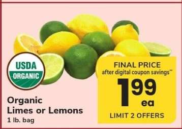 Organic Limes or Lemons