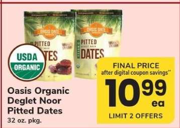 Oasis Organic Deglet Noor Pitted Dates