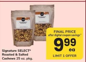 Signature SELECT Roasted & Salted Cashews