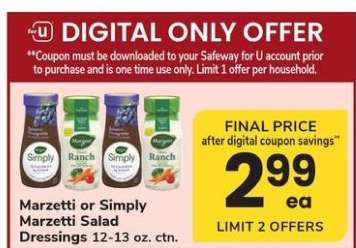 Marzetti or Simply Marzetti Salad Dressings