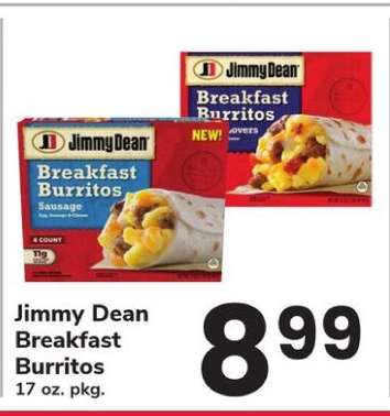Jimmy Dean Breakfast Burritos