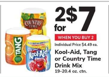 Kool-Aid, Tang or Country Time Drink Mix