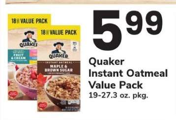 Quaker Instant Oatmeal Value Pack
