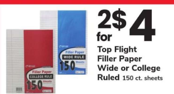 Top Flight Filler Paper