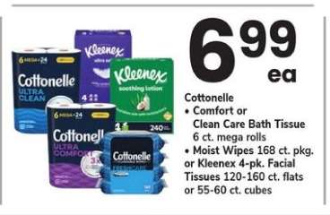 Cottonelle or Kleenex Products