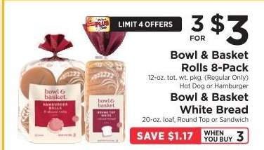 Bowl & Basket Rolls 8-Pack / White Bread
