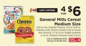 General Mills Cereal Medium Size
