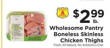 Wholesome Pantry Boneless Skinless Chicken Thighs