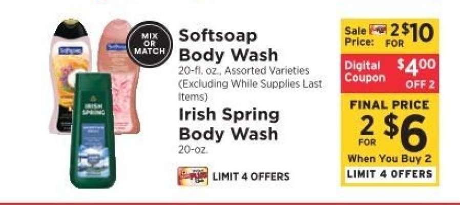 Softsoap Body Wash / Irish Spring Body Wash