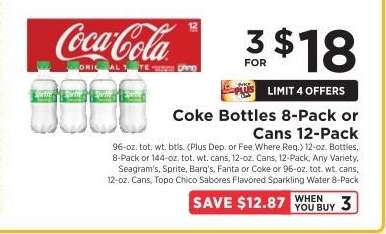 Coke Bottles 8-Pack or Cans 12-Pack