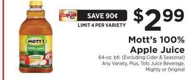 Mott's 100% Apple Juice