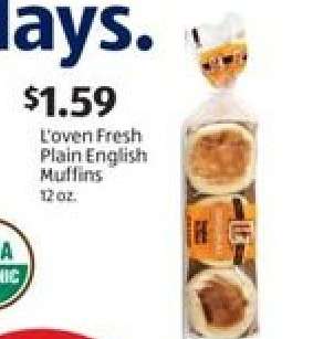 L'oven Fresh Plain English Muffins