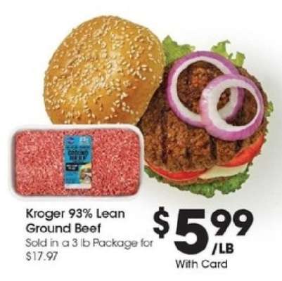 Kroger 93% Lean Ground Beef