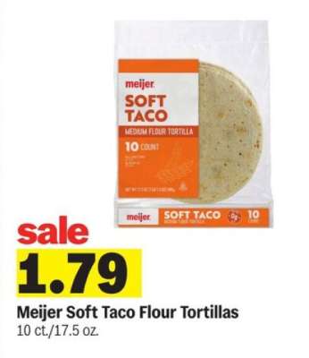 Meijer Soft Taco Flour Tortillas