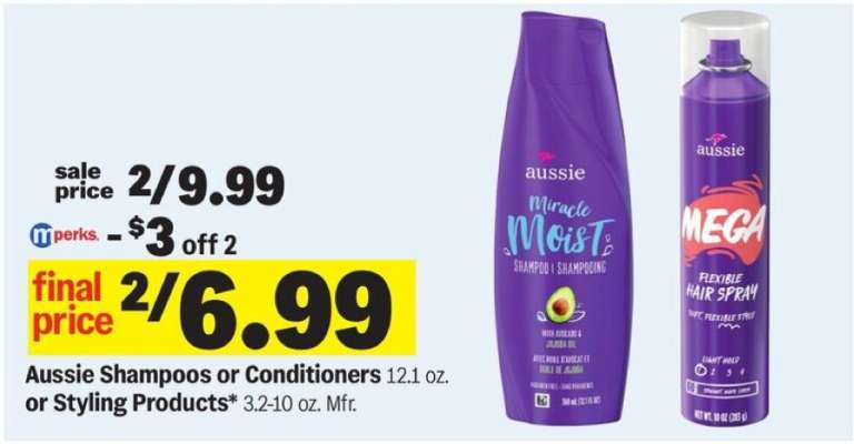 Aussie Shampoos or Conditioners or Styling Products