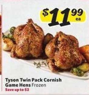 Tyson Twin Pack Cornish Game Hens