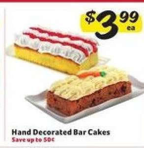 Hand Decorated Bar Cakes