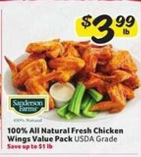100% All Natural Fresh Chicken Wings Value Pack