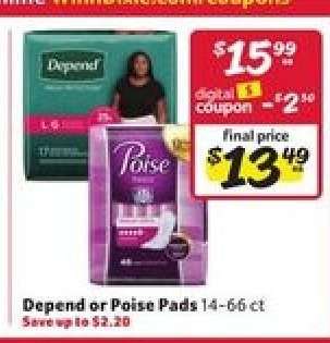 Depend or Poise Pads