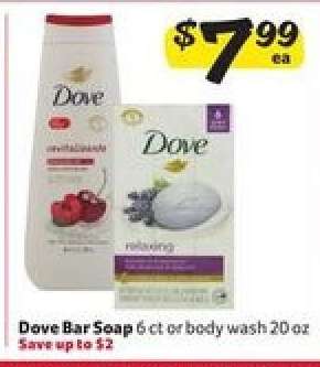 Dove Bar Soap or Body Wash