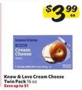 Know & Love Cream Cheese Twin Pack