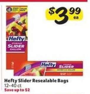 Hefty Slider Resealable Bags