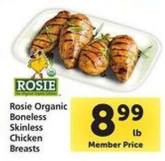 Rosie Organic Boneless Skinless Chicken Breasts