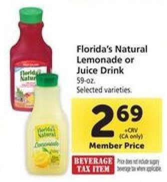 Florida's Natural Lemonade or Juice Drink
