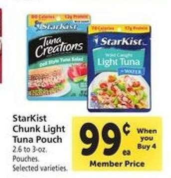 Starkist Chunk Light Tuna Pouch