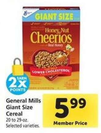 General Mills Giant Size Cereal*