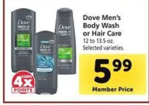 Dove Men's Body Wash or Hair Care