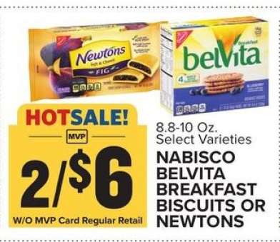 Nabisco Belvita Breakfast Biscuits or Newtons